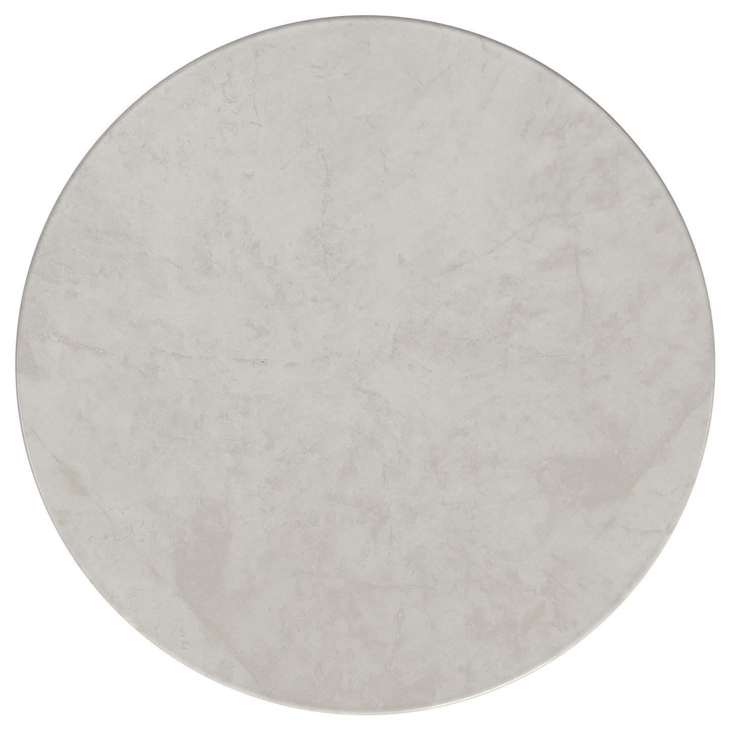 Hermas Round Genuine Marble Top Metal Coffee Table White