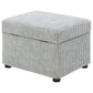 Winter Upholstered Hydraulic Lift Top Storage Ottoman Grey