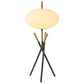 Layton White Orb Shade Tripod Table Lamp Black