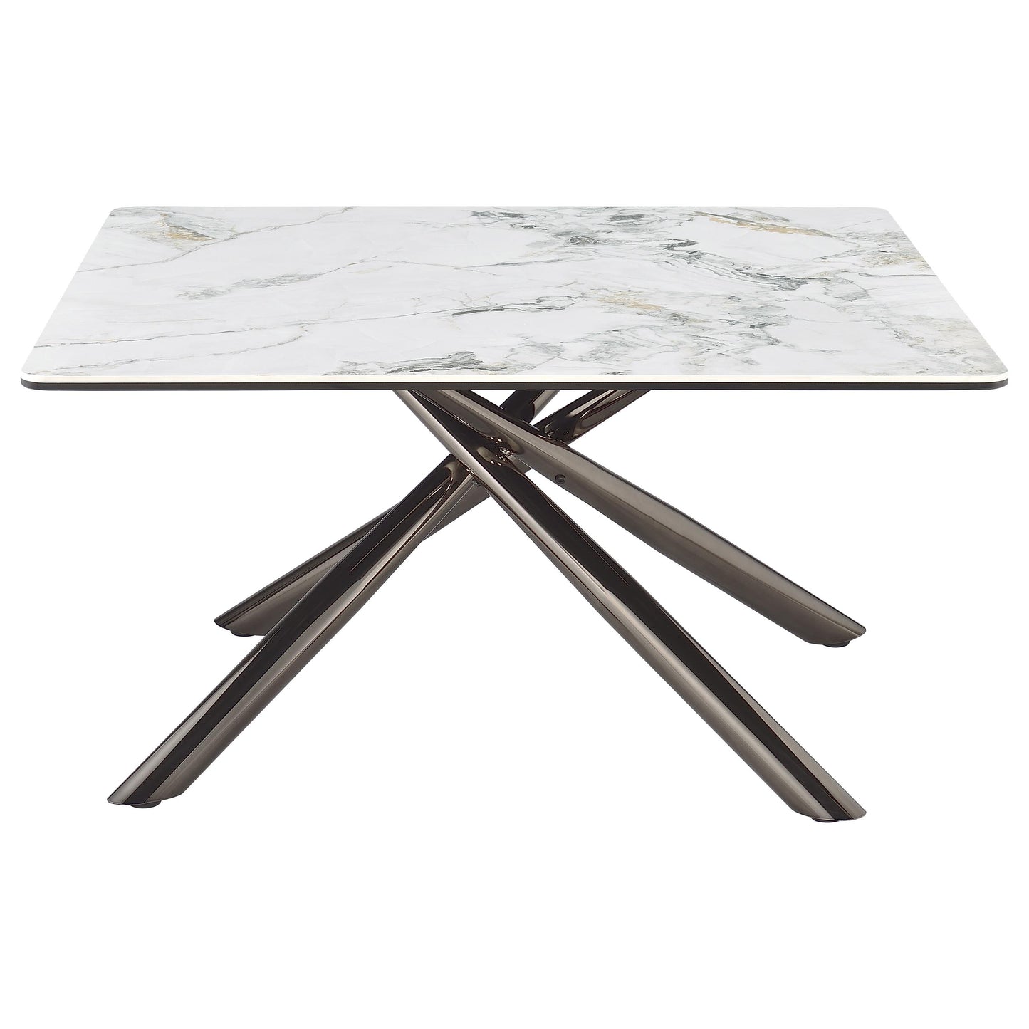 Carvell Square Sintered Stone Top Coffee Table Mirage White