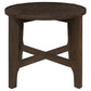 Cota 2-piece Solid Wood Coffee and End Table Set Dark Brown