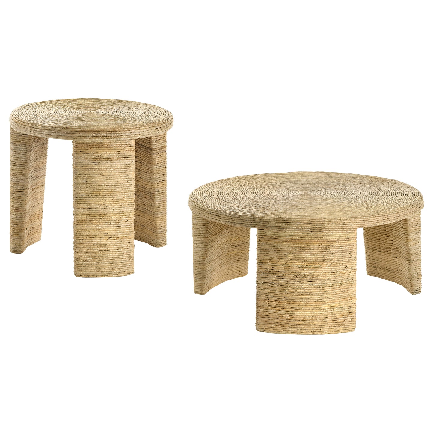 Artina 2-piece Rattan Coffee and End Table Set Natural