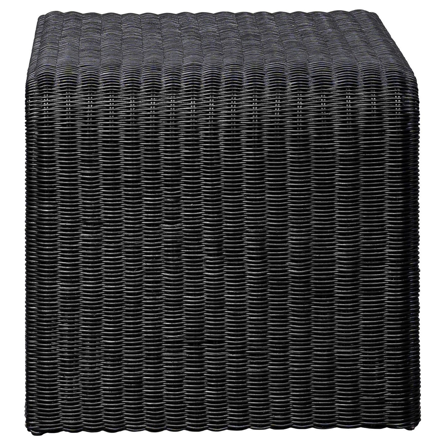 Cahya 3-piece Rattan Coffee and End Table Set Black