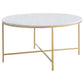 Ellison 3-piece Round Marble Coffee and End Table Set White