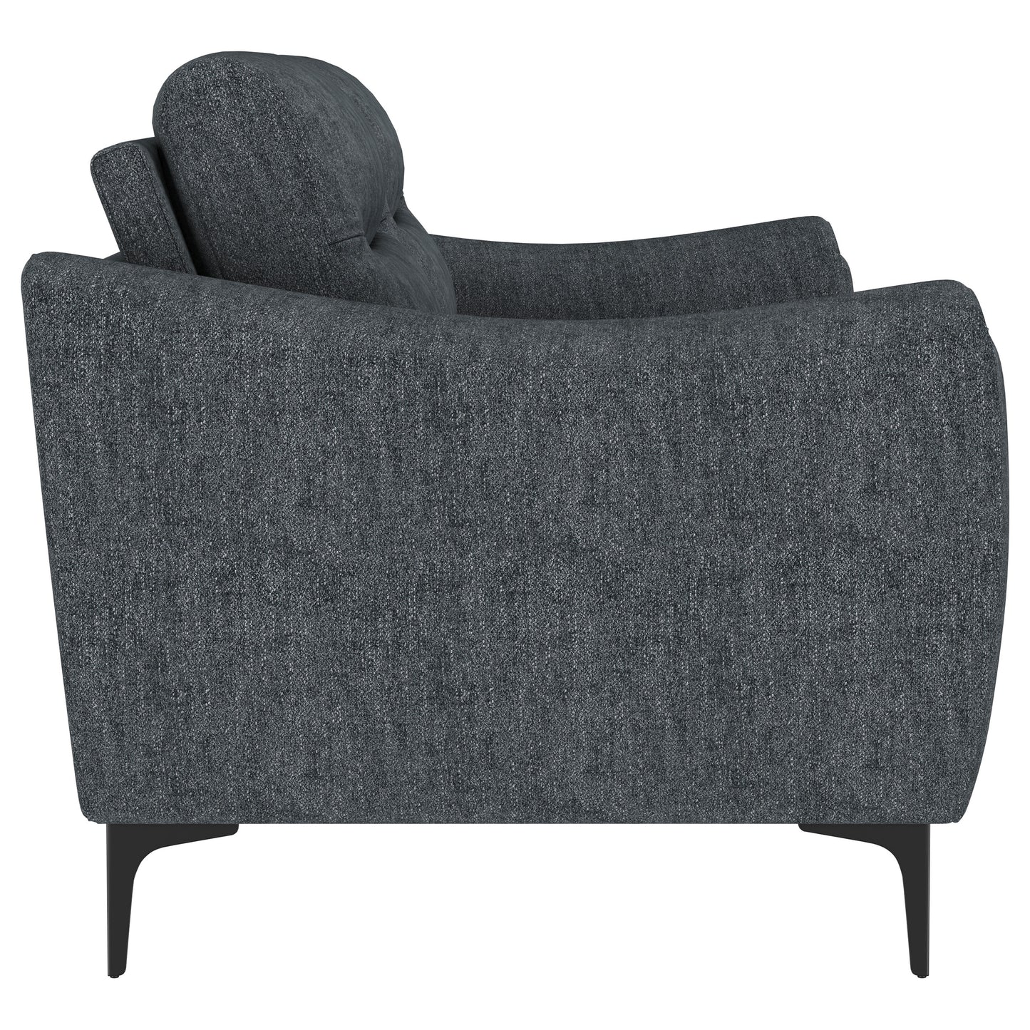 Nolan 2-piece Upholstered Sofa Set Charcoal