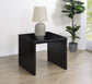 Knapp Engineered Wood Square Side End Table Black