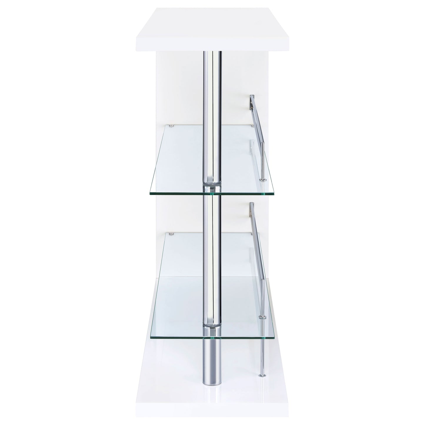 Prescott Rectangular Home Bar Table White High Gloss