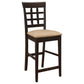 Gabriel Lattice Back Counter Chair Cappuccino (Set of 2)