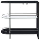 Adolfo Rectangular 2-tier Home Bar Table Black High Gloss