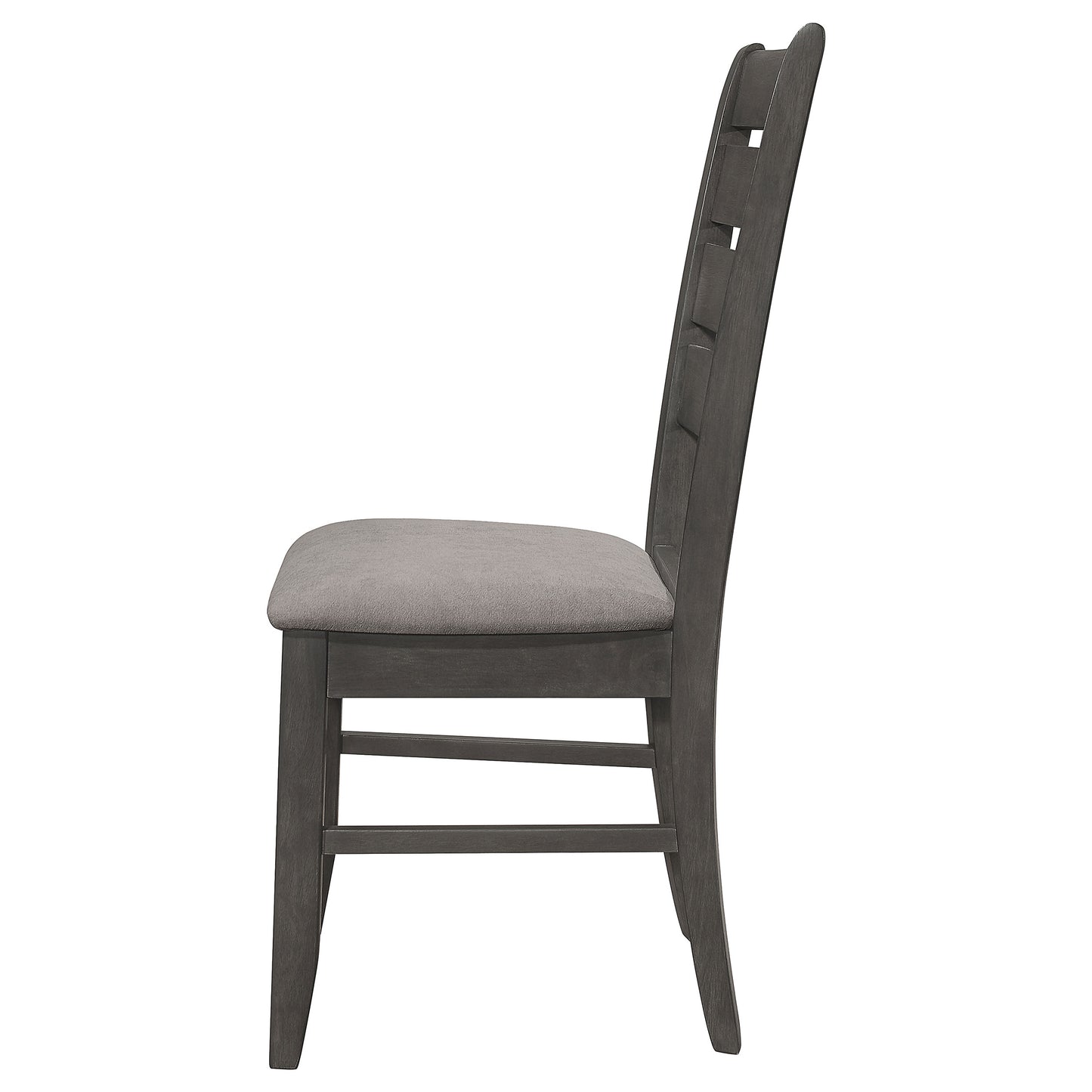 Dalila Wood Dining Side Chair Dark Grey (Set of 2)