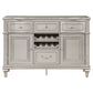 Evangeline 4-drawer Sideboard Buffet Cabinet Silver Oak