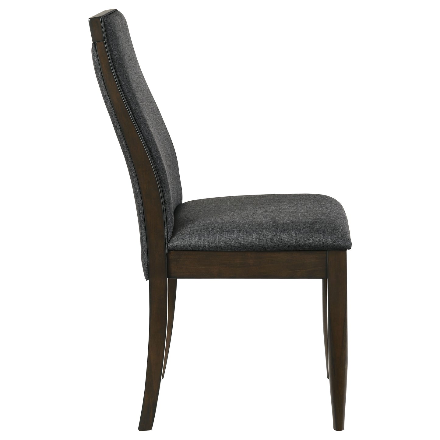 Wes Upholstered Dining Side Chair Dark Walnut (Set of 2)