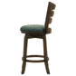 Murphy Wood Counter Height Swivel Bar Chair Hunter Green