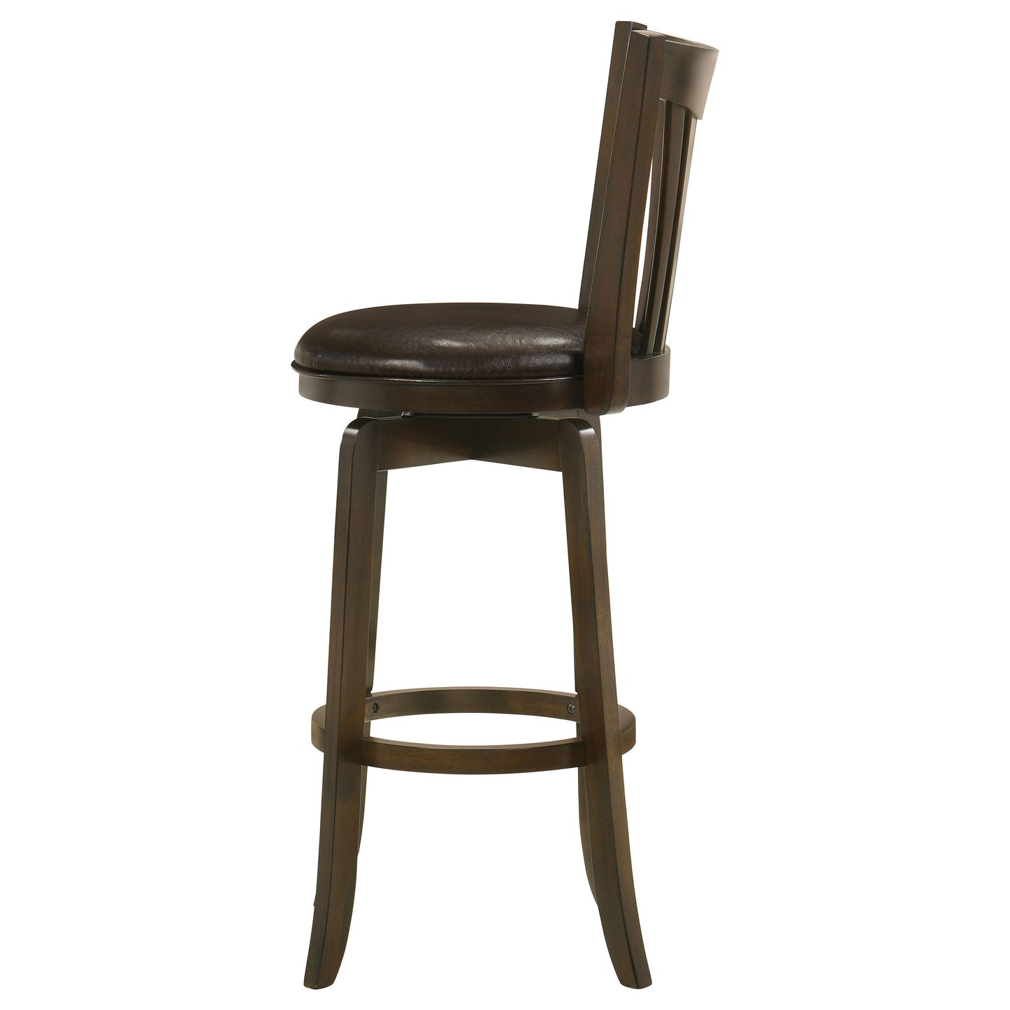 Lambert Wood Pub Height Swivel Bar Chair Dark Cherry