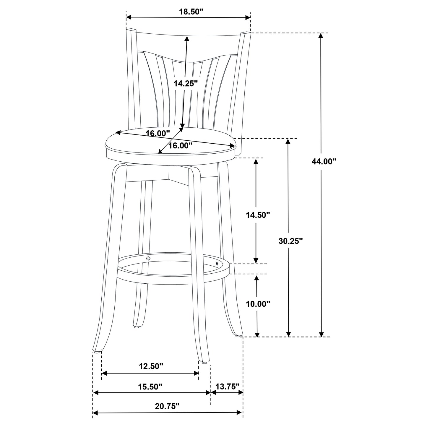 Lambert Wood Pub Height Swivel Bar Chair Dark Cherry