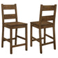 Coleman Wood Counter Chair Rustic Golden Brown (Set of 2)