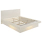 Jessica Wood Queen LED Panel Bed Snow White