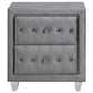 Deanna Upholstered 2-drawer Nightstand Grey