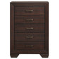 Dorian 5-piece Full Bedroom Set Dark Cocoa