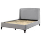 Mosby Upholstered Eastern King Wingback Bed Grey