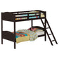 Arlo Wood Twin Over Twin Bunk Bed Espresso