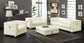 Chaviano Square Upholstered Ottoman Pearl White