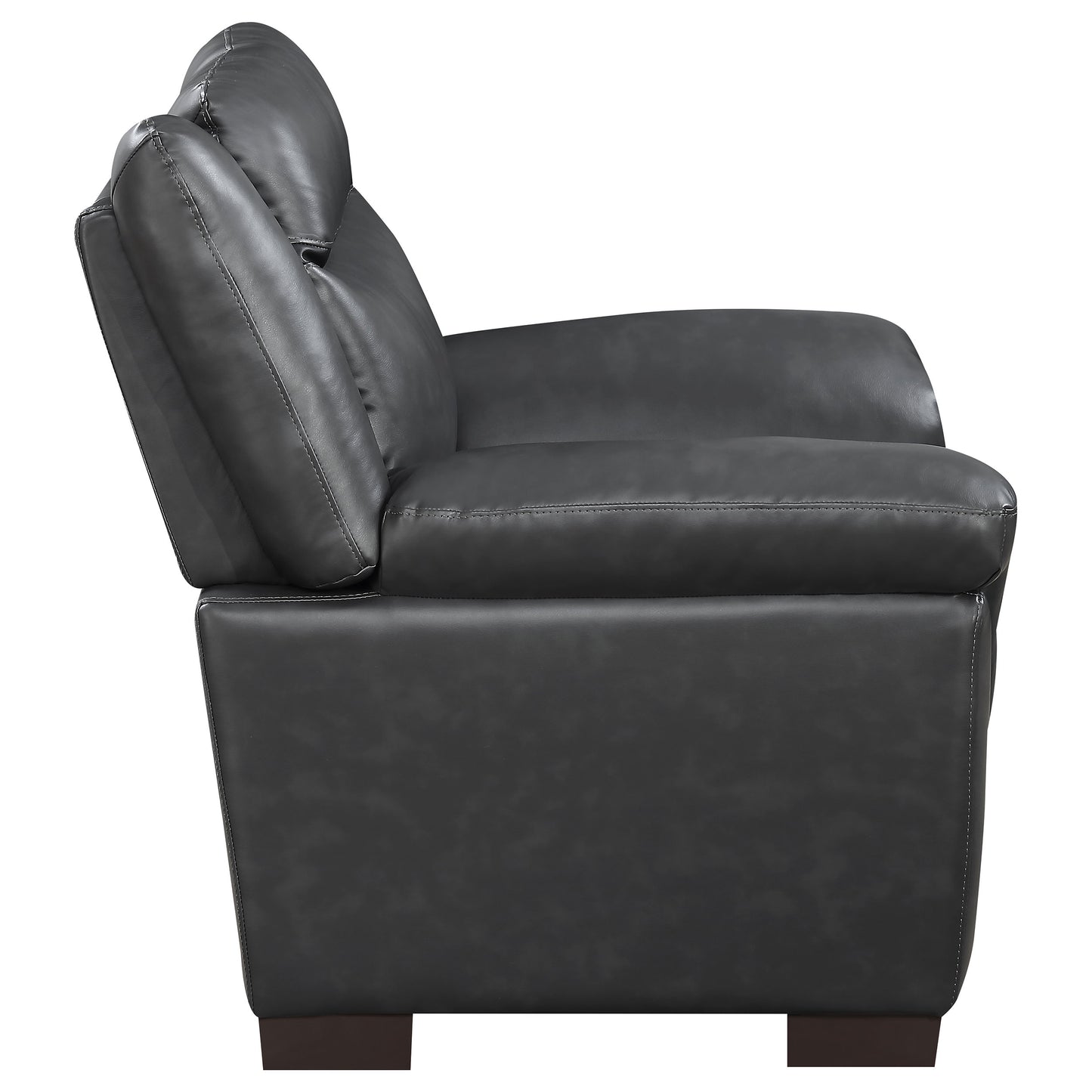 Arabella Upholstered Padded Arm Accent Chair Grey