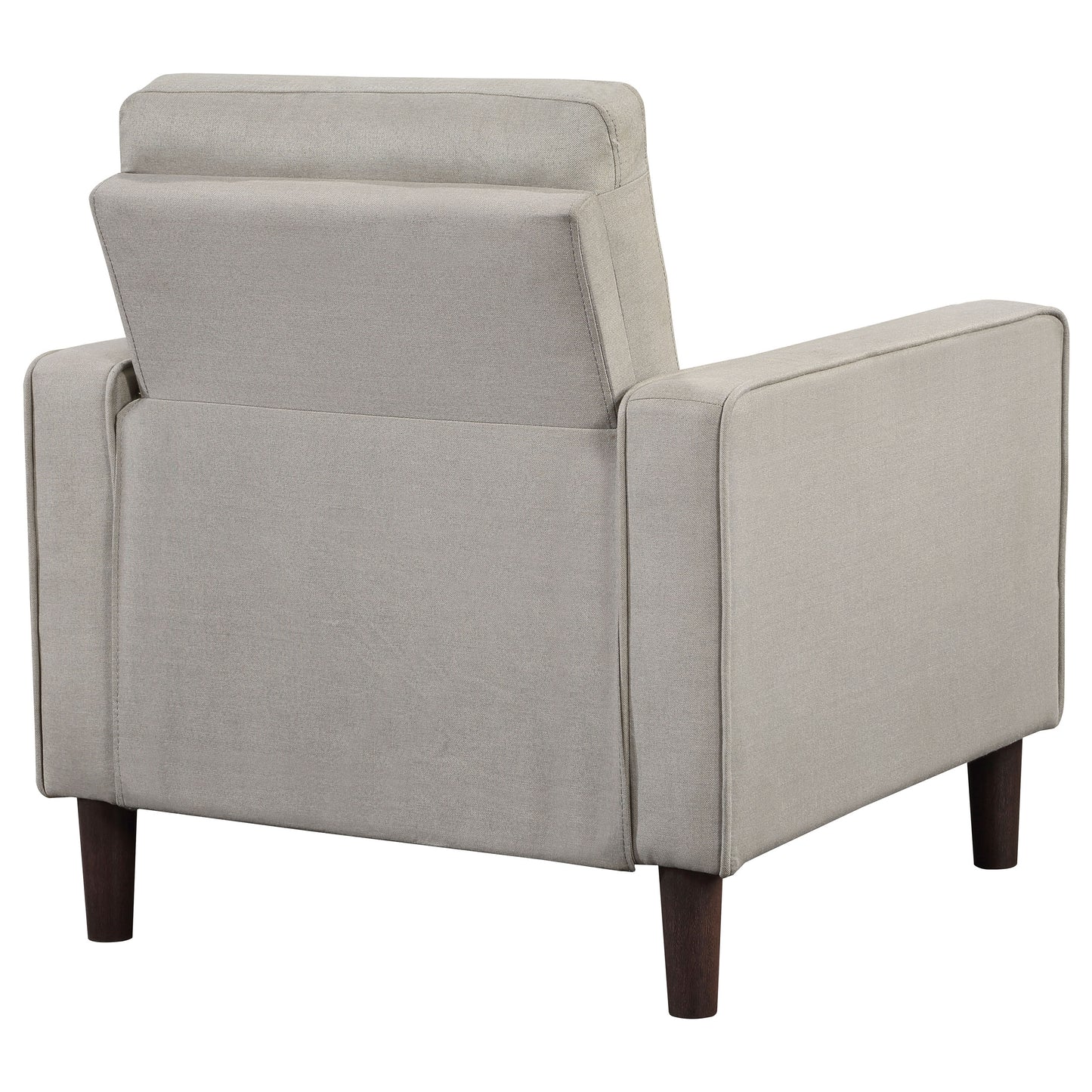 Bowen Upholstered Track Arm Tufted Accent Chair Beige