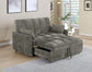 Cotswold Upholstered Convertible Sleeper Sofa Bed Dark Grey