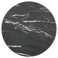 Skylark Round Marble-like SmartTop Side End Table Black