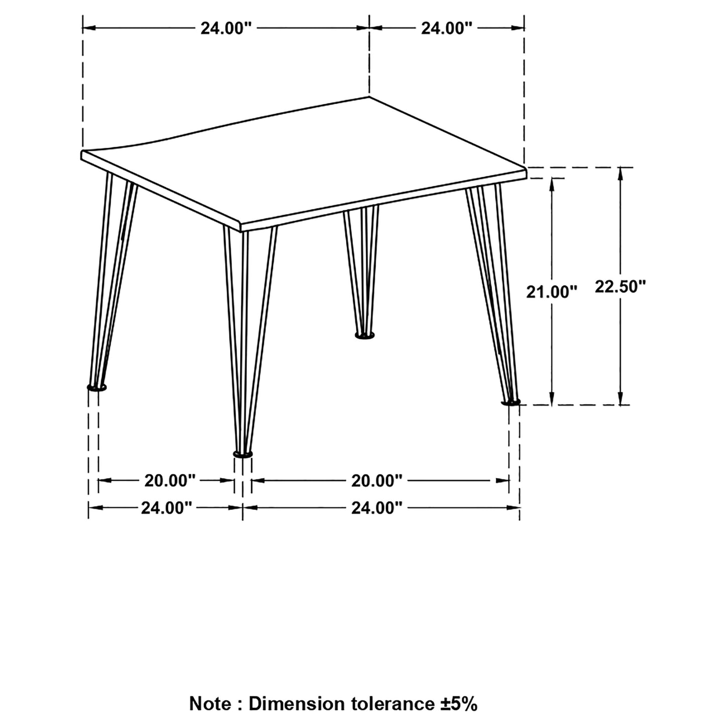 Zander Square Wood Top Coffee Table Natural Brown