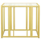 Adri Rectangular Glass Top Side End Table Matte Brass