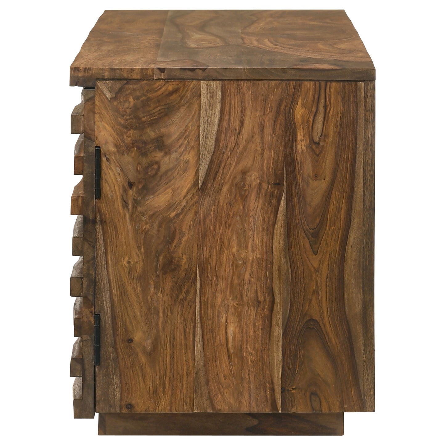 Julia 2-door Solid Sheesham Wood 58" TV Stand Natural