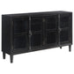 Sylvia 4-door Accent Cabinet Black